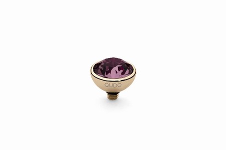 Qudo Gold Topper Bottone 10mm - Amethyst